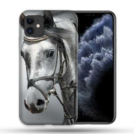 Coque Compatible Magsafe Pour Apple Iphone 11 (6,1) Animal Cheval Blanc