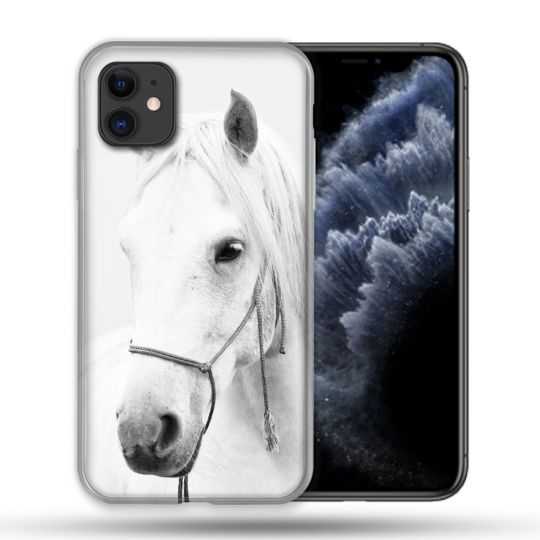 Coque Compatible Magsafe Pour Apple Iphone 11 (6,1) Animal Cheval Cristal