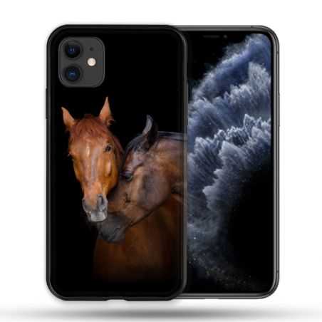 Coque Compatible Magsafe Pour Apple Iphone 11 (6,1) Animal Cheval Marron