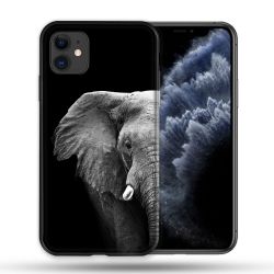 Coque Compatible Magsafe Pour Apple Iphone 11 (6,1) Animal Elephant Noir