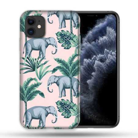 Coque Compatible Magsafe Pour Apple Iphone 11 (6,1) Animal Elephant Pattern