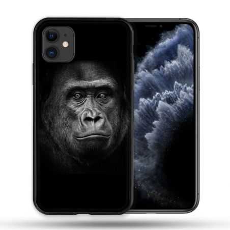 Coque Compatible Magsafe Pour Apple Iphone 11 (6,1) Animal Gorille Noir
