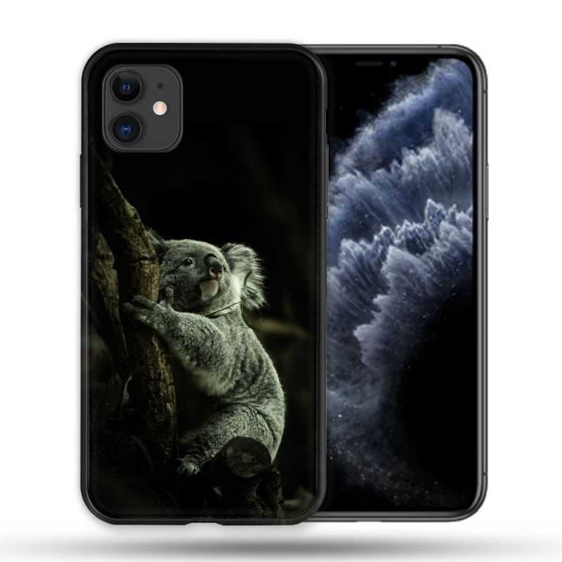 Coque Compatible Magsafe Pour Apple Iphone 11 (6,1) Animal Koala Noir