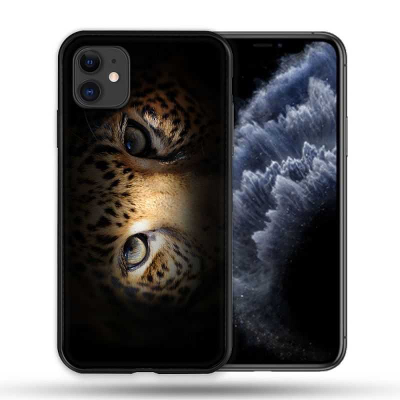 Coque Compatible Magsafe Pour Apple Iphone 11 (6,1) Animal Leopard Yeux