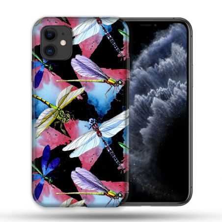 Coque Compatible Magsafe Pour Apple Iphone 11 (6,1) Animal Libellule