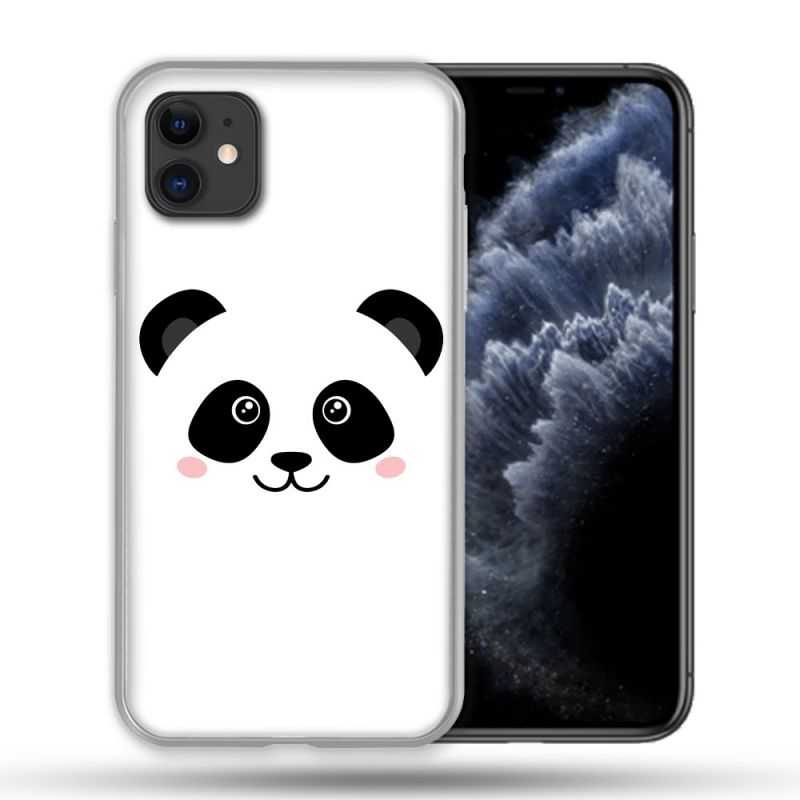 Coque Compatible Magsafe Pour Apple Iphone 11 (6,1) Animal Panda Blanc