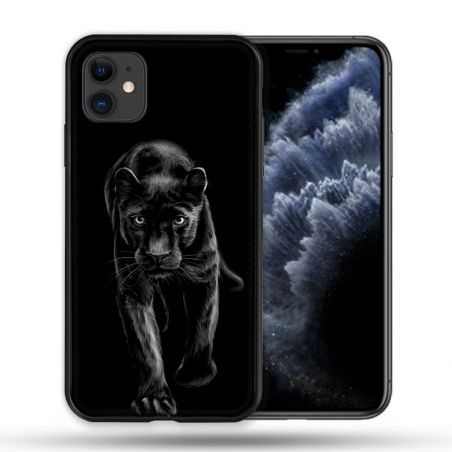 Coque Compatible Magsafe Pour Apple Iphone 11 (6,1) Animal Panthère Noire
