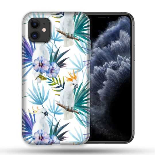 Coque Compatible Magsafe Pour Apple Iphone 11 (6,1) Animal Perroquet Peinture