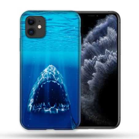 Coque Compatible Magsafe Pour Apple Iphone 11 (6,1) Animal Requin Dent
