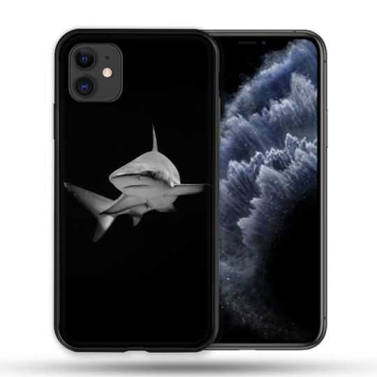 Coque Compatible Magsafe Pour Apple Iphone 11 (6,1) Animal Requin Sombre