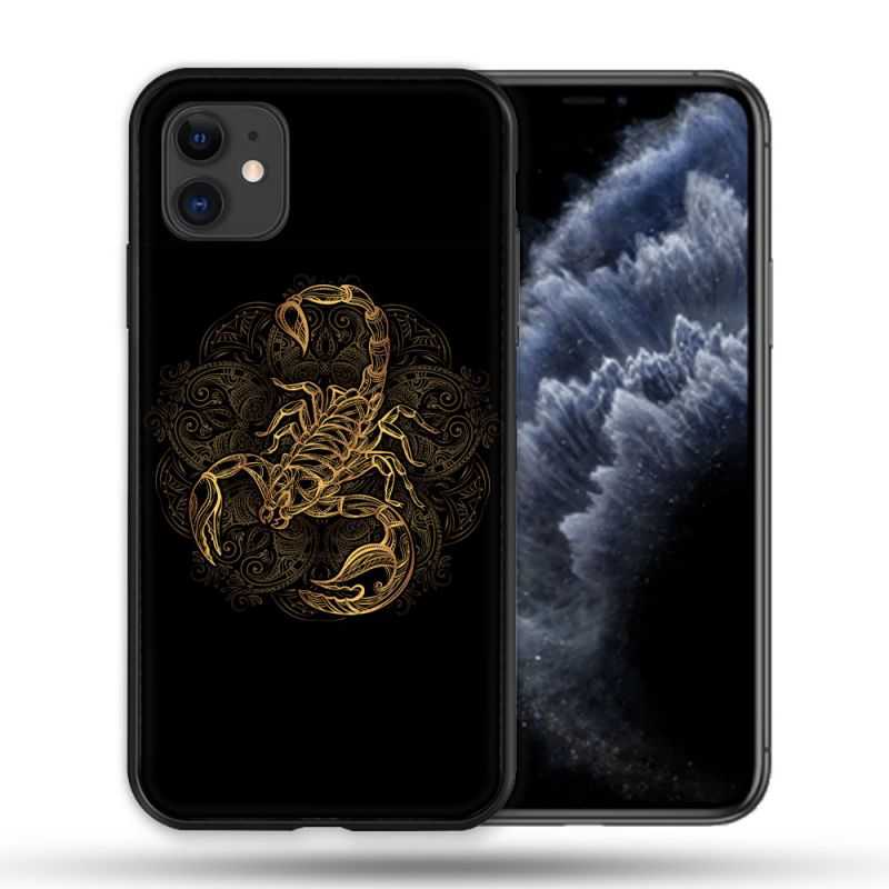 Coque Compatible Magsafe Pour Apple Iphone 11 (6,1) Animal Scorpion Fresque