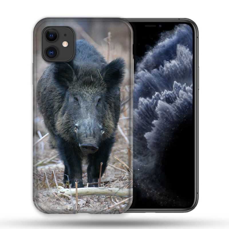 Coque Compatible Magsafe Pour Apple Iphone 11 (6,1) Chasse Sanglier Pin