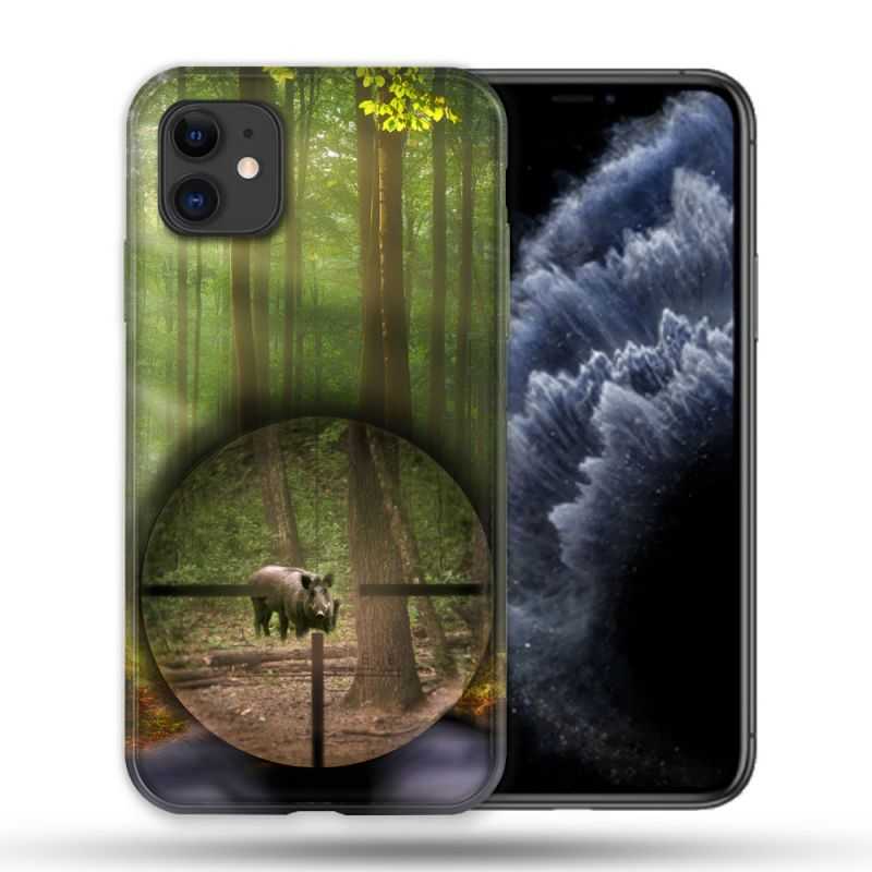 Coque Compatible Magsafe Pour Apple Iphone 11 (6,1) Chasse Sanglier Viseur