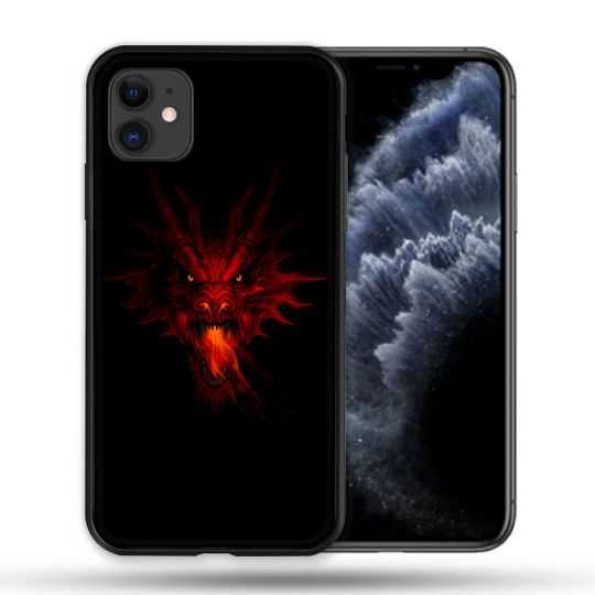 Coque Compatible Magsafe Pour Apple Iphone 11 (6,1) Fantastique Dragon Feu