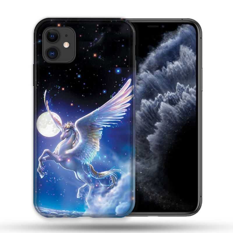 Coque Compatible Magsafe Pour Apple Iphone 11 (6,1) Fantastique Licorne Céleste