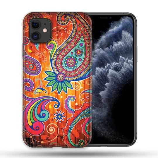 Coque Compatible Magsafe Pour Apple Iphone 11 (6,1) Fleur Psychedelic