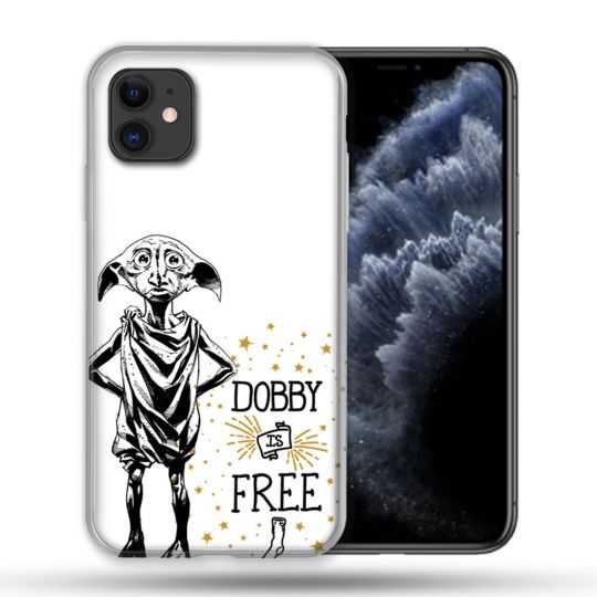 Coque Compatible Magsafe Pour Apple Iphone 11 (6,1) Harry Potter Dobby Free Blanc