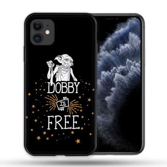 Coque Compatible Magsafe Pour Apple Iphone 11 (6,1) Harry Potter Dobby Free Noir