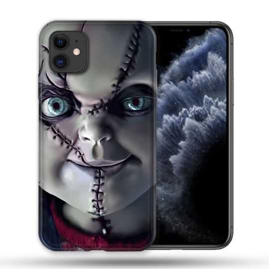 Coque Compatible Magsafe Pour Apple Iphone 11 (6,1) Horreur Chucky Cicatrice