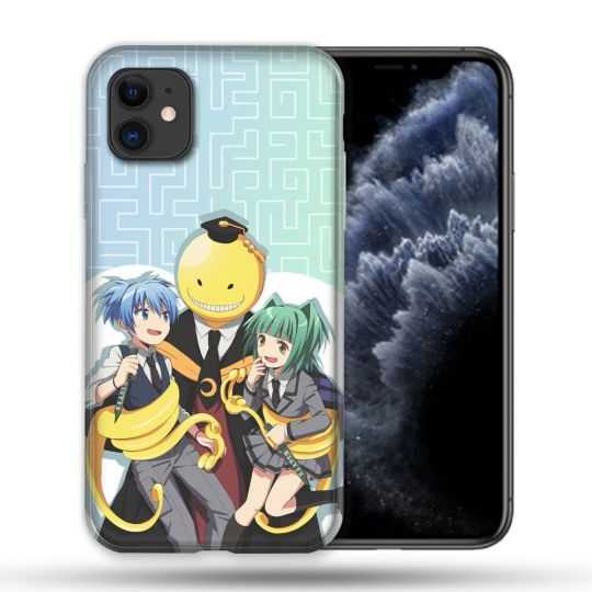 Coque Compatible Magsafe Pour Apple Iphone 11 (6,1) Manga Assassination Classroom Kuro Trio