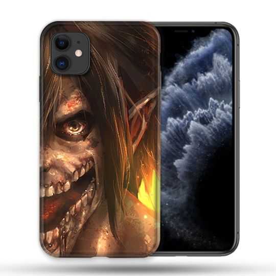 Coque Compatible Magsafe Pour Apple Iphone 11 (6,1) Manga Attaque Titans Eren Titan