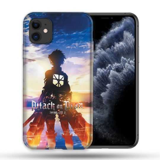 Coque Compatible Magsafe Pour Apple Iphone 11 (6,1) Manga Attaque Titans Soleil