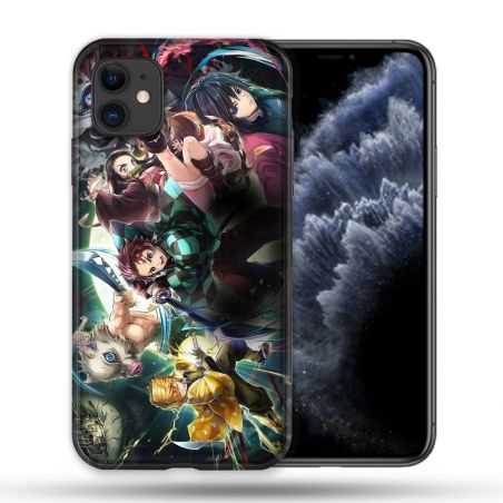 Coque Compatible Magsafe Pour Apple Iphone 11 (6,1) Manga Demon Slayer Groupe