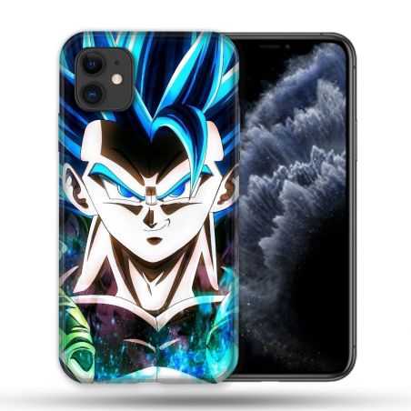 Coque Compatible Magsafe Pour Apple Iphone 11 (6,1) Manga Dragon Ball Gogeta Visage