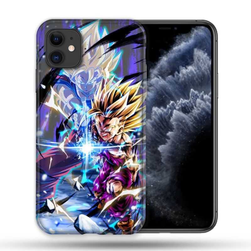 Coque Compatible Magsafe Pour Apple Iphone 11 (6,1) Manga Dragon Ball Sangohan Duo