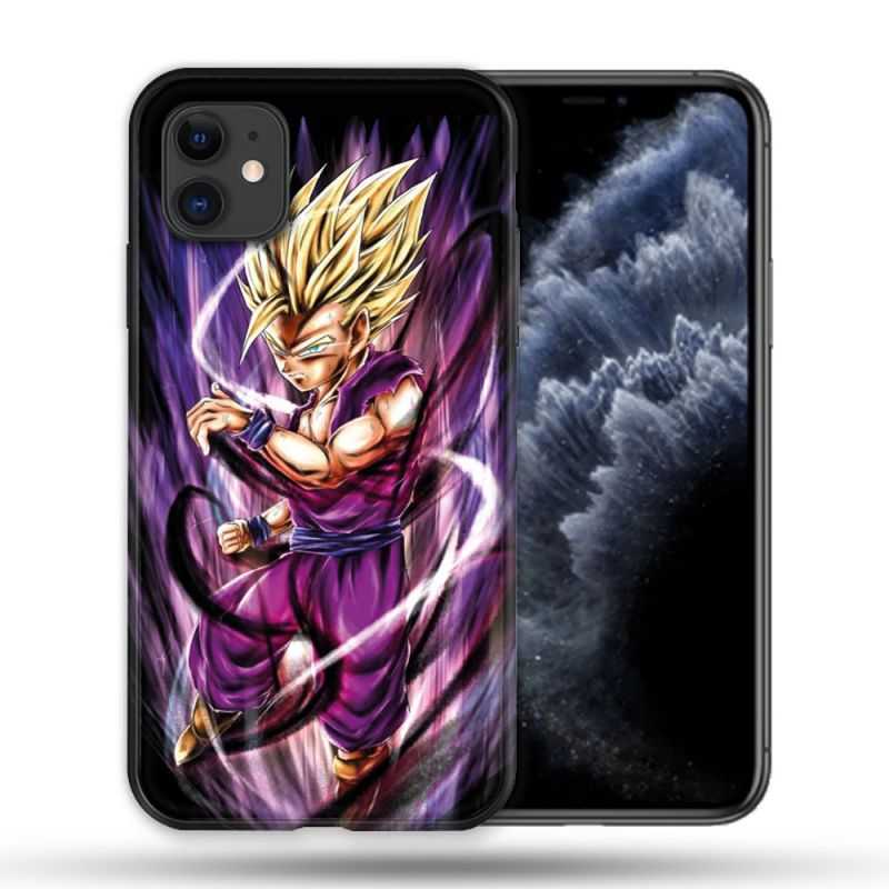 Coque Compatible Magsafe Pour Apple Iphone 11 (6,1) Manga Dragon Ball Sangohan Violet
