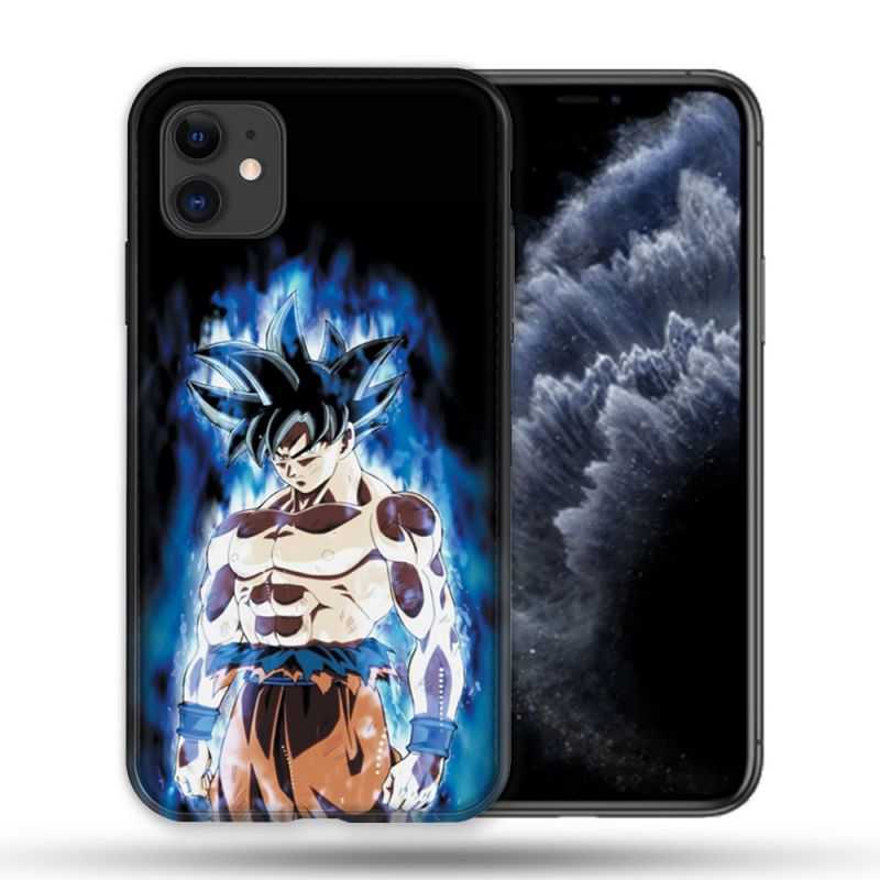 Coque Compatible Magsafe Pour Apple Iphone 11 (6,1) Manga Dragon Ball Sangoku Noir