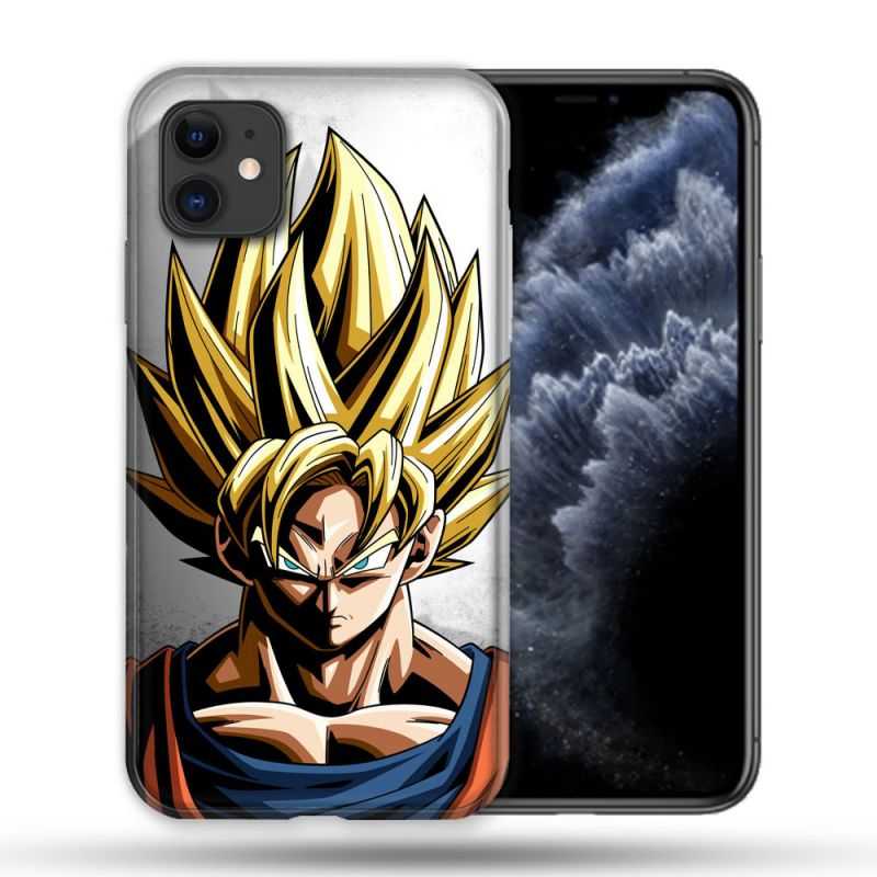 Coque Compatible Magsafe Pour Apple Iphone 11 (6,1) Manga Dragon Ball Sangoku Portrait