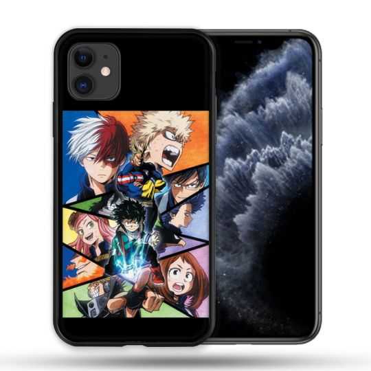 Coque Compatible Magsafe Pour Apple Iphone 11 (6,1) Manga My Hero Academia Noir