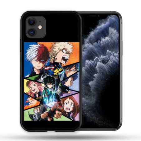 Coque Compatible Magsafe Pour Apple Iphone 11 (6,1) Manga My Hero Academia Noir