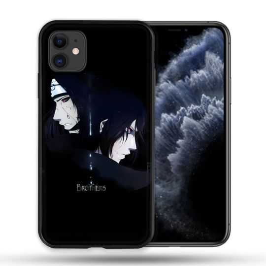 Coque Compatible Magsafe Pour Apple Iphone 11 (6,1) Manga Naruto Sasuke Itachi