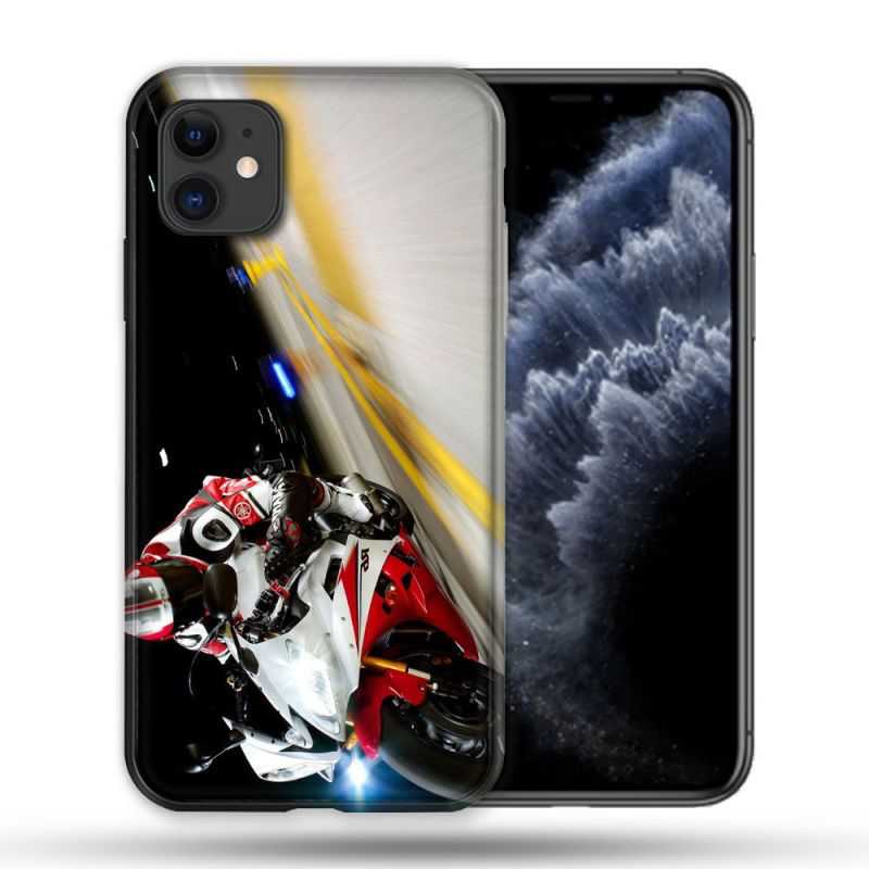 Coque Compatible Magsafe Pour Apple Iphone 11 (6,1) Moto Course GP R6