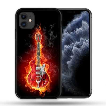 Coque Compatible Magsafe Pour Apple Iphone 11 (6,1) Musique Guitare Electrique