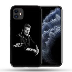 Coque Compatible Magsafe Pour Apple Iphone 11 (6,1) Musique Johnny Hallyday Noir