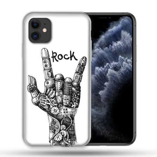 Coque Compatible Magsafe Pour Apple Iphone 11 (6,1) Musique Rock Main