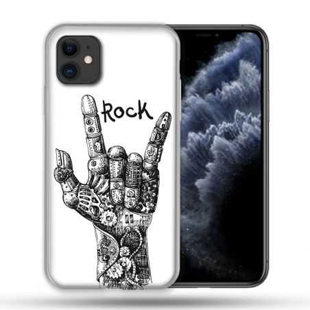 Coque Compatible Magsafe Pour Apple Iphone 11 (6,1) Musique Rock Main