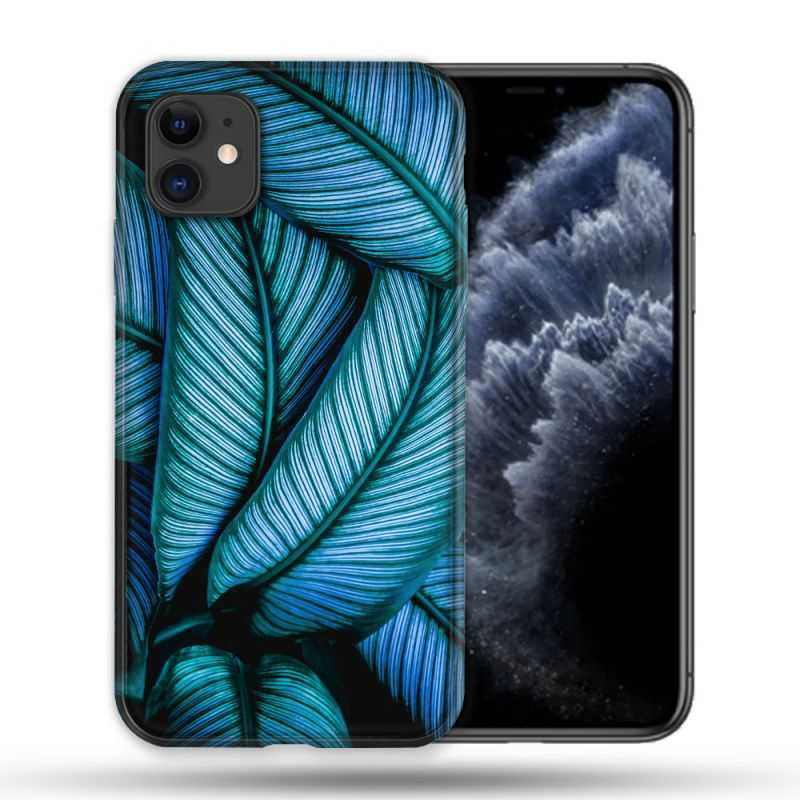 Coque Compatible Magsafe Pour Apple Iphone 11 (6,1) Nature Feuille Palmier