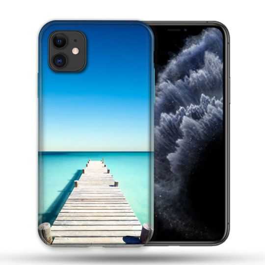 Coque Compatible Magsafe Pour Apple Iphone 11 (6,1) Nature Pont Mer