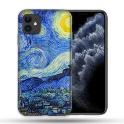 Coque Compatible Magsafe Pour Apple Iphone 11 (6,1) Peinture La nuit étoilée