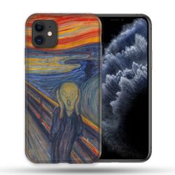 Coque Compatible Magsafe Pour Apple Iphone 11 (6,1) Peinture Le Cri