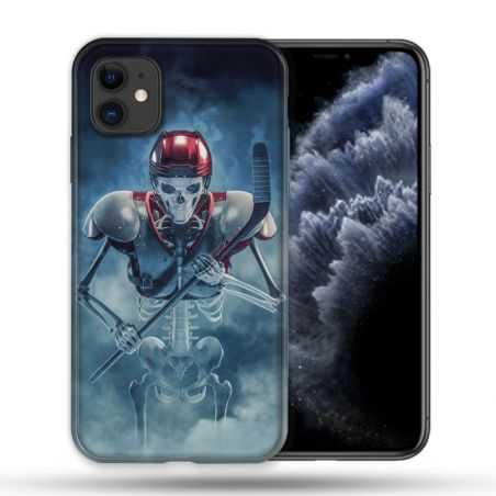 Coque Compatible Magsafe Pour Apple Iphone 11 (6,1) Sport Hockey Squelette