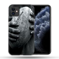 Coque Compatible Magsafe Pour Apple Iphone 11 (6,1) Sport Rugby Ballon Vintage