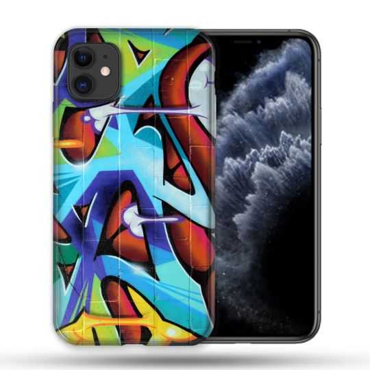 Coque Compatible Magsafe Pour Apple Iphone 11 (6,1) Street Art Graf Color