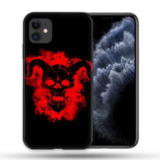 Coque Compatible Magsafe Pour Apple Iphone 11 (6,1) Tete de Mort Diable
