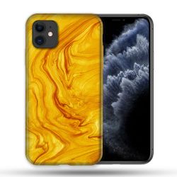 Coque Compatible Magsafe Pour Apple Iphone 11 (6,1) Texture Marbre Jaune