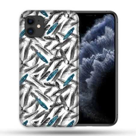 Coque Compatible Magsafe Pour Apple Iphone 11 (6,1) Texture Plume Canard